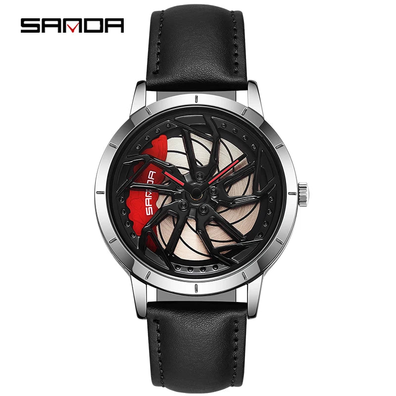 Reloj rin de auto con esfera giratoria SANDA