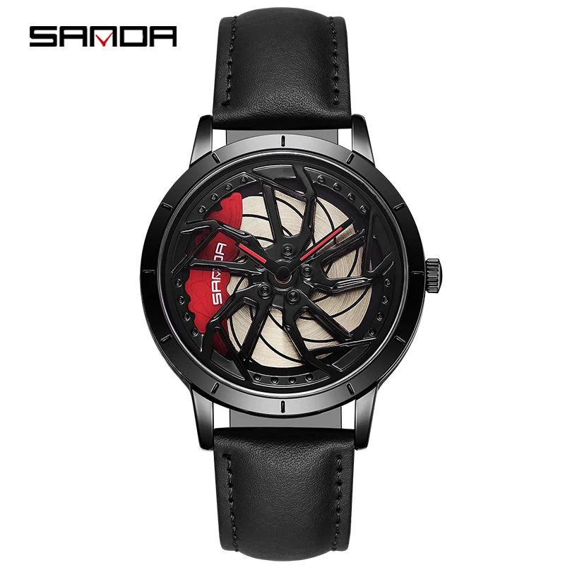 Reloj rin de auto con esfera giratoria SANDA