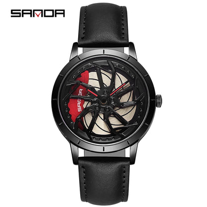 Reloj rin de auto con esfera giratoria SANDA